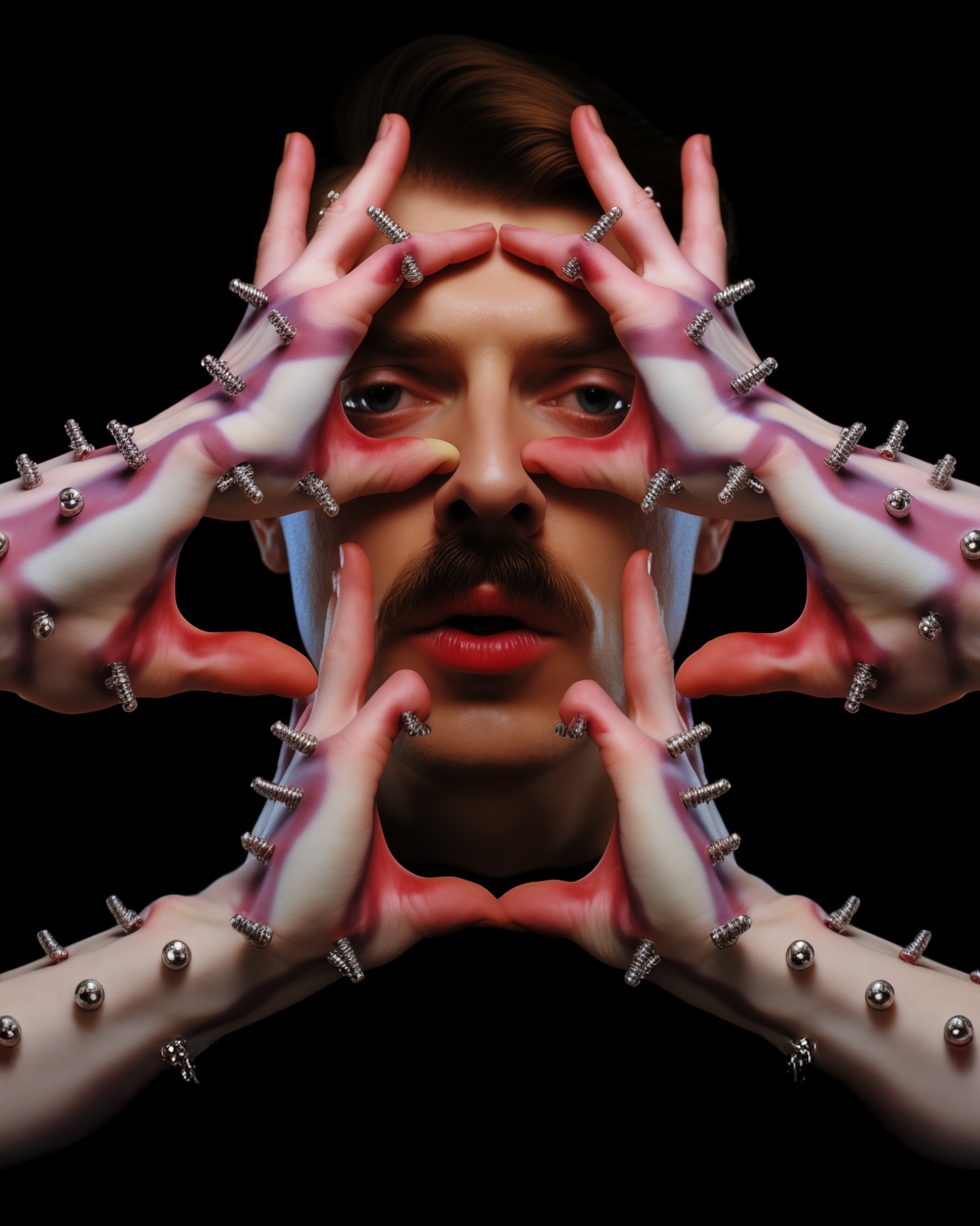 Mustache and Hands 2
