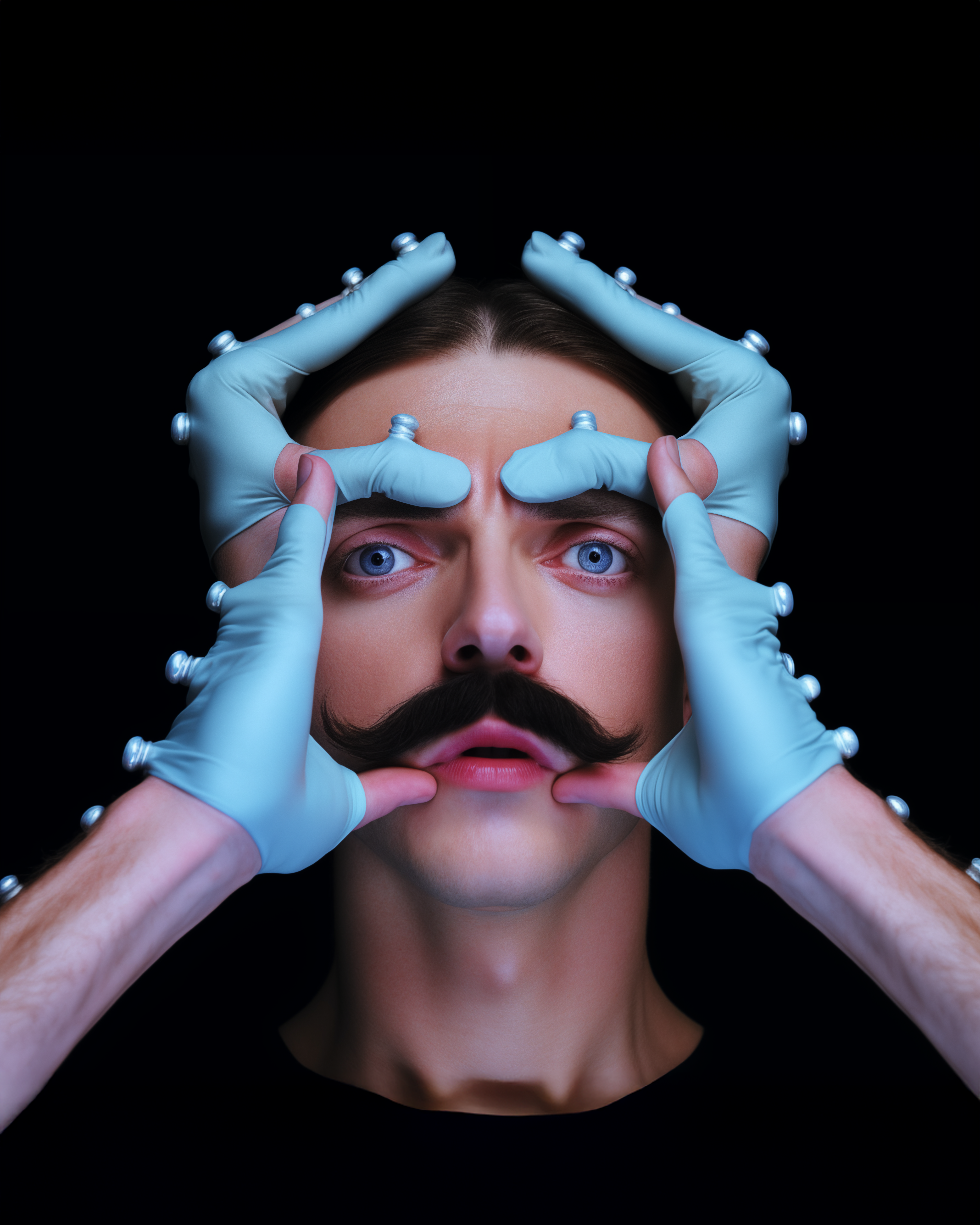 Mustache and Hands 3