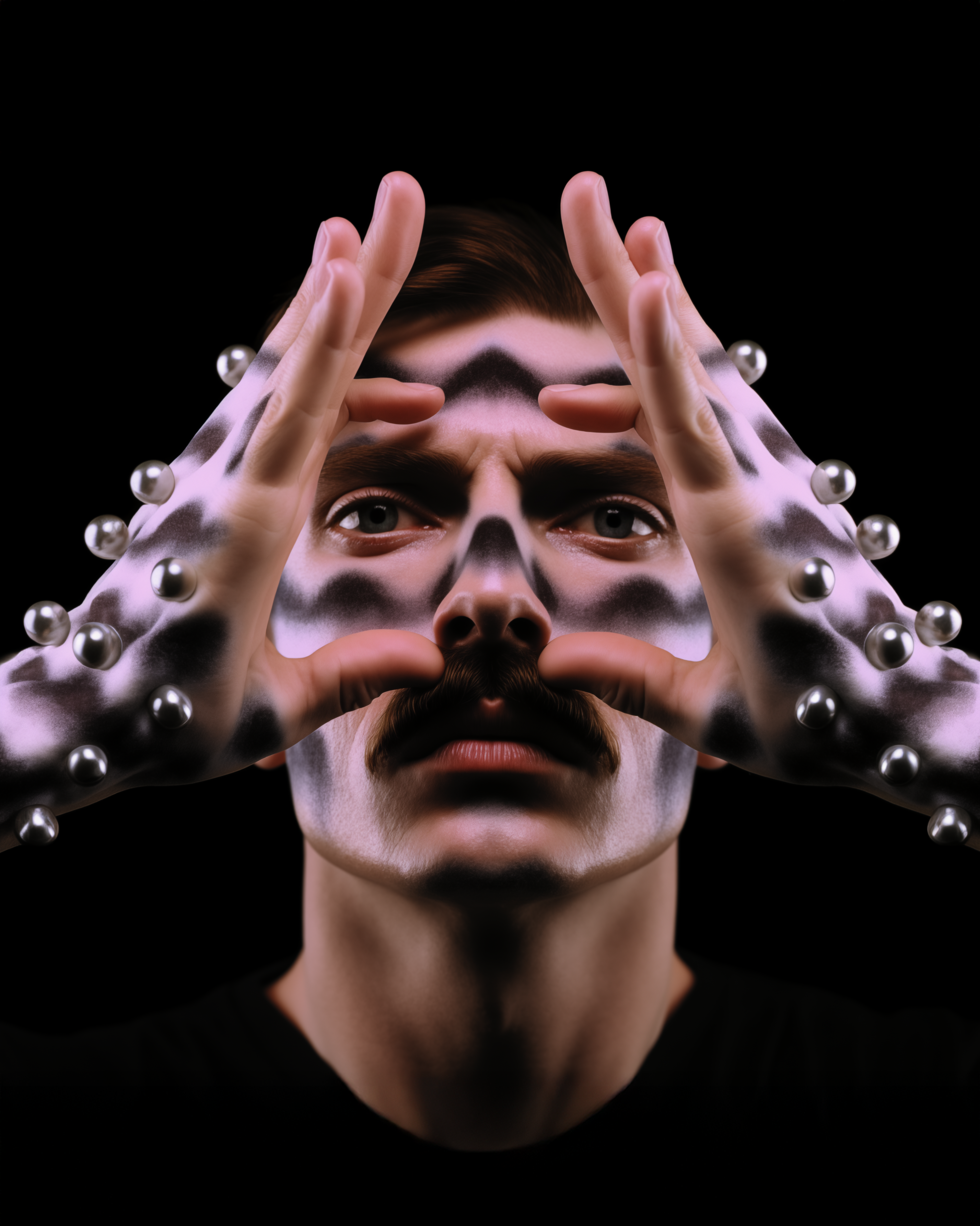 Mustache and Hands 4